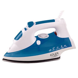 Adler AD 5022 Fer à repasser à sec ou à vapeur Semelle en céramique 2200 W Bleu, Blanc