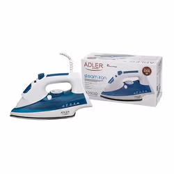 Adler AD 5022 Fer à repasser à sec ou à vapeur Semelle en céramique 2200 W Bleu, Blanc