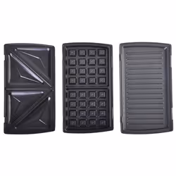Camry Premium CR 3024 gaufrier et appareil à croque-monsieur 1000 W Noir, Gris