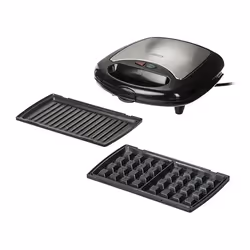 Camry Premium CR 3024 gaufrier et appareil à croque-monsieur 1000 W Noir, Gris