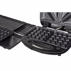 Camry Premium CR 3024 gaufrier et appareil à croque-monsieur 1000 W Noir, Gris - Vue supplémentaire 4