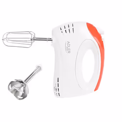 Adler AD 4212, Batteur à main, Rouge, Blanc, Batteur, Blender, 300 W, Plastique, Acier inoxydable