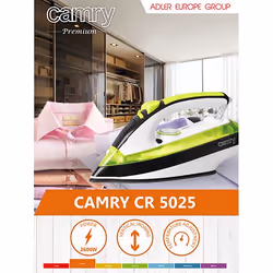 Camry Premium CR 5025 fer à repasser Fer à repasser à sec ou à vapeur Semelle en céramique 2600 W Vert, Blanc - Vue supplémentaire 10
