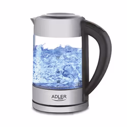 Adler AD 1247 bouilloire 1,7 L 2200 W Noisettes, Acier inoxydable, Transparent