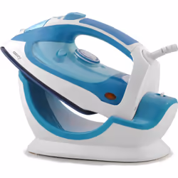 Camry Premium CR 5026, Fer à vapeur, Semelle en céramique, Bleu, Blanc, 2200 W, 220-240 V, 50 Hz