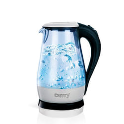 Camry Premium CR 1251w bouilloire 1,7 L 2200 W Noir, Acier inoxydable, Transparent