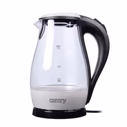 Camry Premium CR 1251w bouilloire 1,7 L 2200 W Noir, Acier inoxydable, Transparent