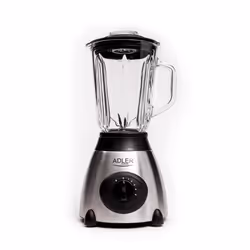 Adler AD 4070, Mélangeur de table, 1,5 L, Fonction d'impulsion, 600 W, Noir, Transparent