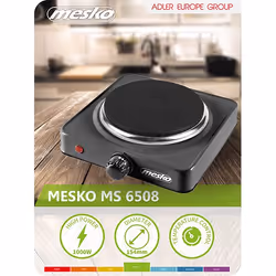 Mesko Home MS 6508 plaque Noir Comptoir Plaque scellée 1 zone(s) - Vue supplémentaire 10