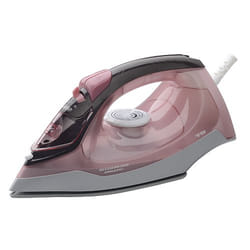 Mesko Home MS 5028 fer à repasser Fer à repasser à sec ou à vapeur Semelle en céramique 2600 W Gris, Rose, Blanc