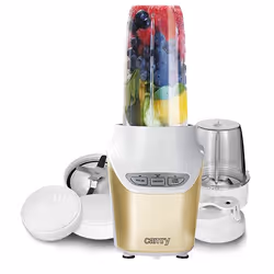 Camry Premium CR 4071, Blender sport, 1 L, Fonction d'impulsion, 1000 W, Or, Transparent, Blanc