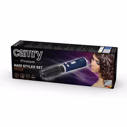 Camry Premium CR 2021 brosse soufflante et fer à lisser Kit d'accessoires de coiffure Vapeur Noir, Bleu, Gris 1000 W - Vue supplémentaire 4