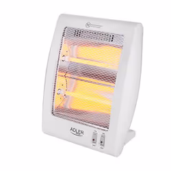 Adler AD 7709, Chauffage d'appoint électrique à quartz, Verre quartz, Intérieure, Sol, Blanc, Énergie