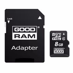 Goodram M40A, 8 Go, MicroSDHC, Classe 4, UHS-I, 15 Mo/s, 4 Mo/s
