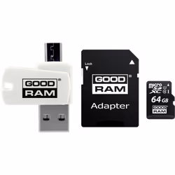 Goodram M1A4-0640R11, 64 Go, MicroSDHC, Classe 10, UHS-I, 60 Mo/s, 10 Mo/s