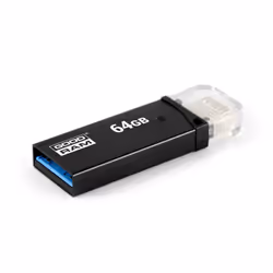 Goodram TWIN 64GB USB 3.0 lecteur USB flash 64 Go USB Type-A / Micro-USB 3.2 Gen 1 (3.1 Gen 1) Noir