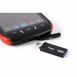 Goodram TWIN 64 GB USB 3.0 lecteur USB flash 64 Go USB Type-A / Micro-USB 3.2 Gen 1 (3.1 Gen 1) Noir - Vue supplémentaire 4