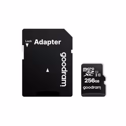 Goodram M1AA, 256 Go, MicroSDXC, Classe 10, UHS-I, 100 Mo/s, 10 Mo/s