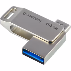 Goodram ODA3 lecteur USB flash 64 Go USB Type-A / USB Type-C 3.2 Gen 1 (3.1 Gen 1) Argent - Vue supplémentaire 4