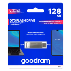 Goodram ODA3 lecteur USB flash 128 Go USB Type-A / USB Type-C 3.2 Gen 1 (3.1 Gen 1) Argent - Vue supplémentaire 6