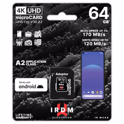 Goodram IRDM M2AA 64 Go MicroSDXC UHS-I Classe 10