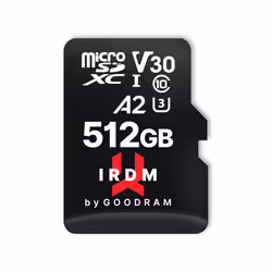 Goodram IRDM M2AA, 512 Go, MicroSDXC, Classe 10, UHS-I, 170 Mo/s, 120 Mo/s