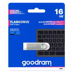 Goodram USB UNO3-0160S0R11 lecteur USB flash 16 Go USB Type-A 3.2 Gen 1 (3.1 Gen 1) Argent