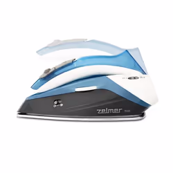 Zelmer ZIR0500 Fer à repasser à sec ou à vapeur Semelle en acier inoxydable 1100 W Noir, Bleu, Blanc