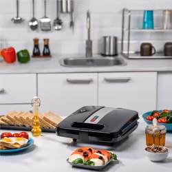Zelmer ZSM7400 gaufrier et appareil à croque-monsieur 1400 W Noir, Acier