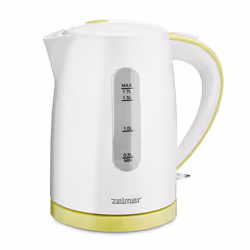 Zelmer ZCK7616L, 1,7 L, 2200 W, Blanc, Jaune, Plastique, Indicateur de niveau d'eau, Arrêt de sécurité en cas de surchauffe