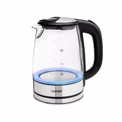 Zelmer ZCK8024, 1,7 L, 2200 W, Noir, Transparent, Verre, Acier inoxydable, Indicateur de niveau d'eau, Arrêt de sécurité en c ...