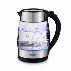 Zelmer ZCK8026, 1,7 L, 2200 W, Noir, Transparent, Verre, Acier inoxydable, Thermostat réglable, Indicateur de niveau d'eau