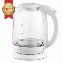 ELDOM C510B Lumi, 1,7 L, 2200 W, Blanc, Verre, Plastique, Indicateur de niveau d'eau, Sans fil