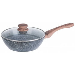Wok - KING HOFF - KH-1583 - Aluminium moulé - Revêtement antiadhésif triple granit - 24 cm