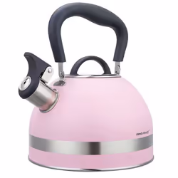 Bouilloire - KINGHOFF - KH-1856 - Acier inoxydable - 18L - Sifflet intégré - Rose/Argent