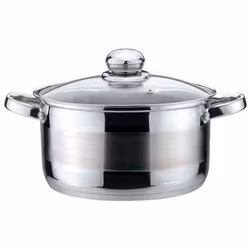 Marmite - KINGHOFF - KH-4327 - 16cm - Acier inoxydable - Couvercle en verre