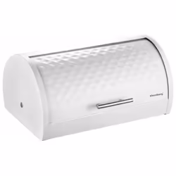 Boîte à pain - KLAUSBERG - KB-7541 - Métal blanc - Design moderne - Couvercle diamanté