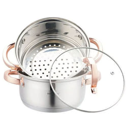 Ensemble de marmites vapeur - KLAUSBERG - KB-7725 - Acier inoxydable - 18 cm - Rose Gold