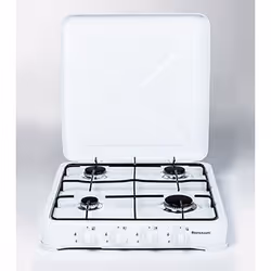 Ravanson K-04T, Noir, Blanc, Comptoir, Gaz, 4 zone(s), 4 zone(s), Métal, Plastique