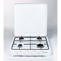 Ravanson K-04T plaque Noir, Blanc Comptoir Gaz 4 zone(s)
