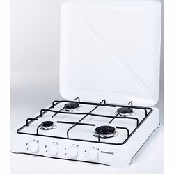 Ravanson K-04T plaque Noir, Blanc Comptoir Gaz 4 zone(s)