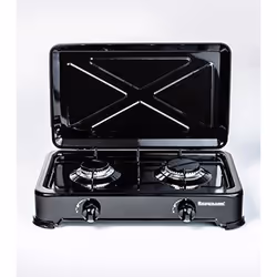 Ravanson K-02TB, Noir, Comptoir, Gaz, 2 zone(s), 2 zone(s), Métal, Plastique