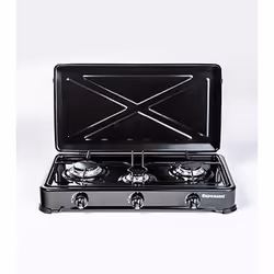 Ravanson K-03TB, Noir, Blanc, Comptoir, 60 cm, Gaz, 3 zone(s), 3 zone(s)