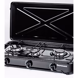 Ravanson K-03TB Noir, Blanc Comptoir 60 cm Gaz 3 zone(s)