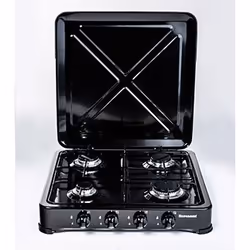 Ravanson K-04TB, Noir, Comptoir, Gaz, 4 zone(s), 4 zone(s), Métal, Plastique