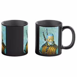 Cenega The Witcher Geralt & Vincent van Gogh, Unique, 0,45 L, Noir, Multicolore, Mug, Universel, 1 pièce(s)