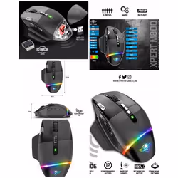 Souris Gamer Sans Fil - XPERT - M800 - 10000 DPI - 9 Boutons - RGB Rechargeable