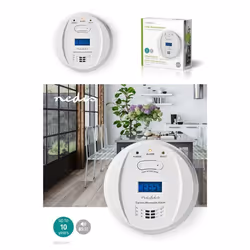 Détecteur de monoxyde de carbone - Nedis - Alarme CO2 - 85 dB - Sans fil - Blanc