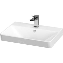 Cersanit - Mille - Lavabo, 56x41cm, avec trop-plein, trou pour robinetterie, blanc K675-001