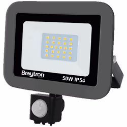 Le projecteur LED 50W IP54 6500K avec détecteur de présence, permet l'allumage automatique au passage d'une personne ou d'un  ...